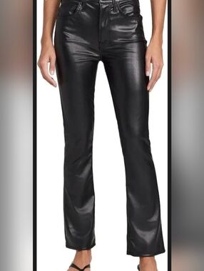 MOTHER Black Faux Leather Detail Jacket